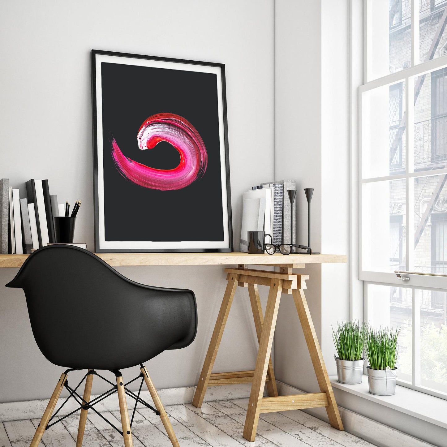 Crimson Spiral Art Print