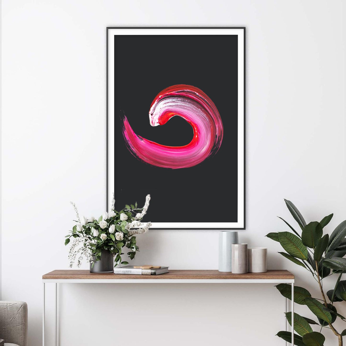 Crimson Spiral Art Print