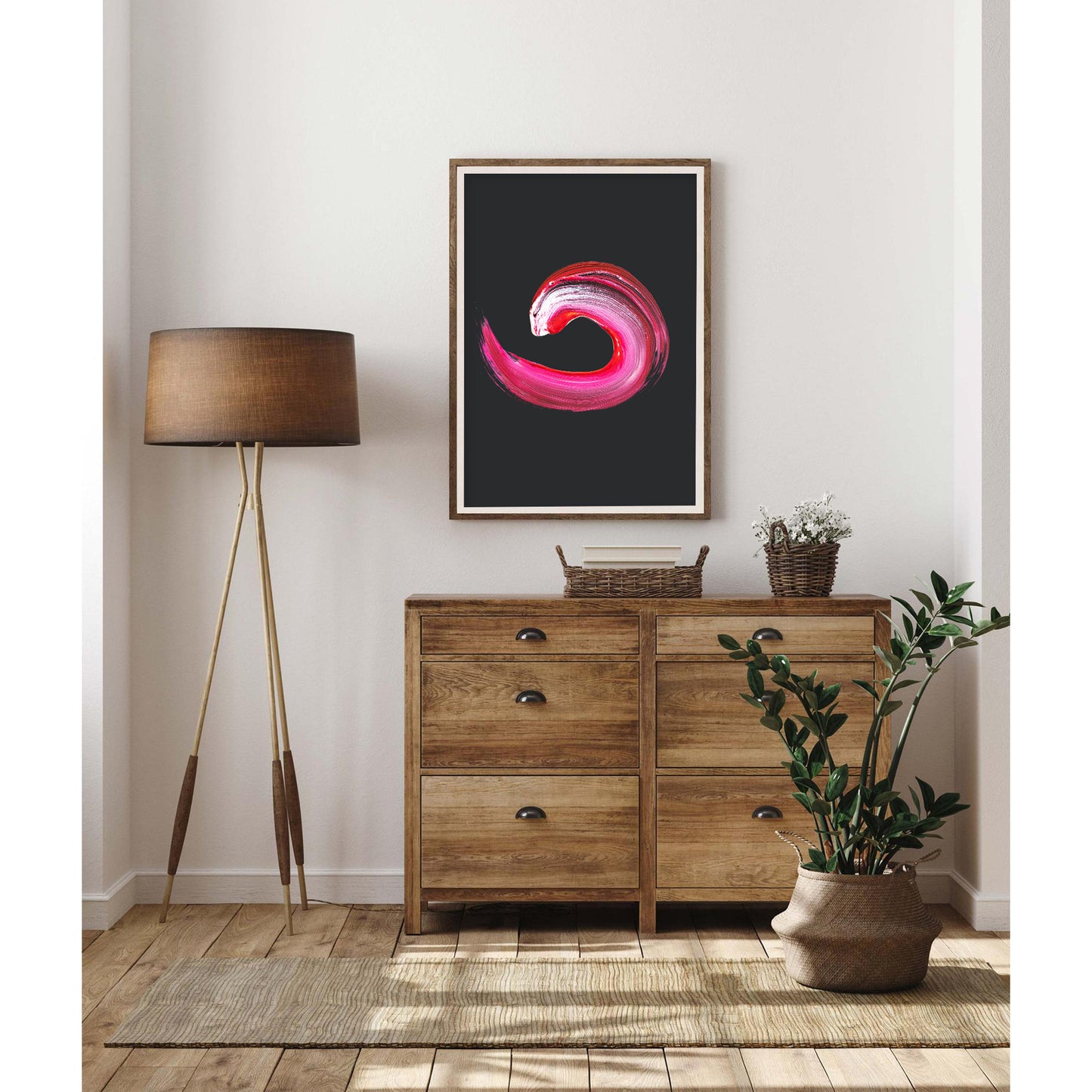 Crimson Spiral Art Print