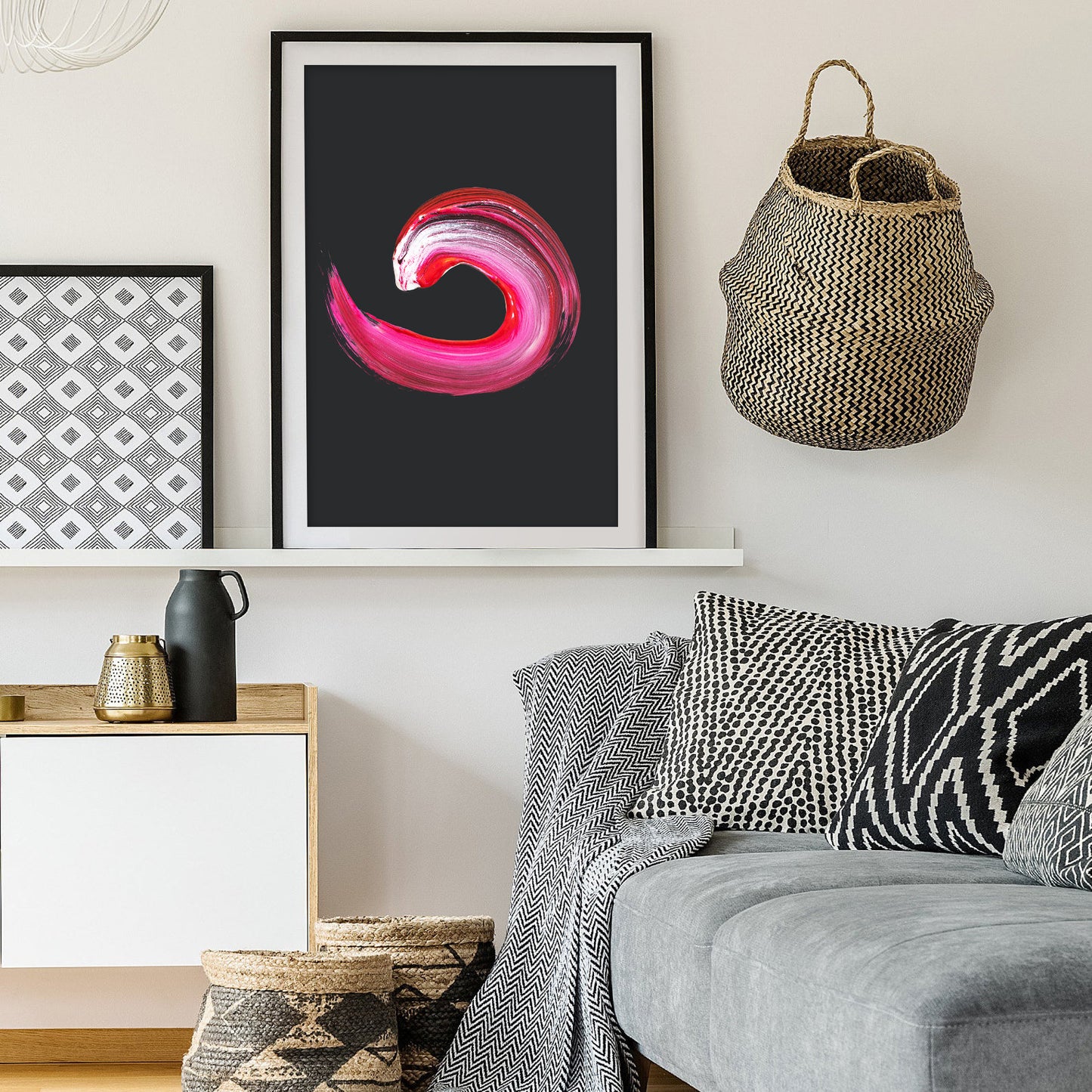 Crimson Spiral Art Print