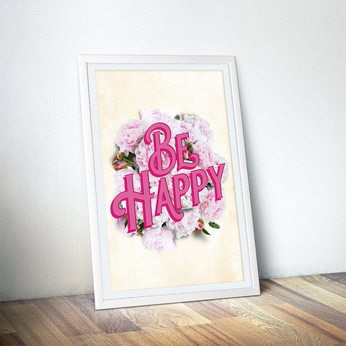 "Be Happy" Botanical Art Print