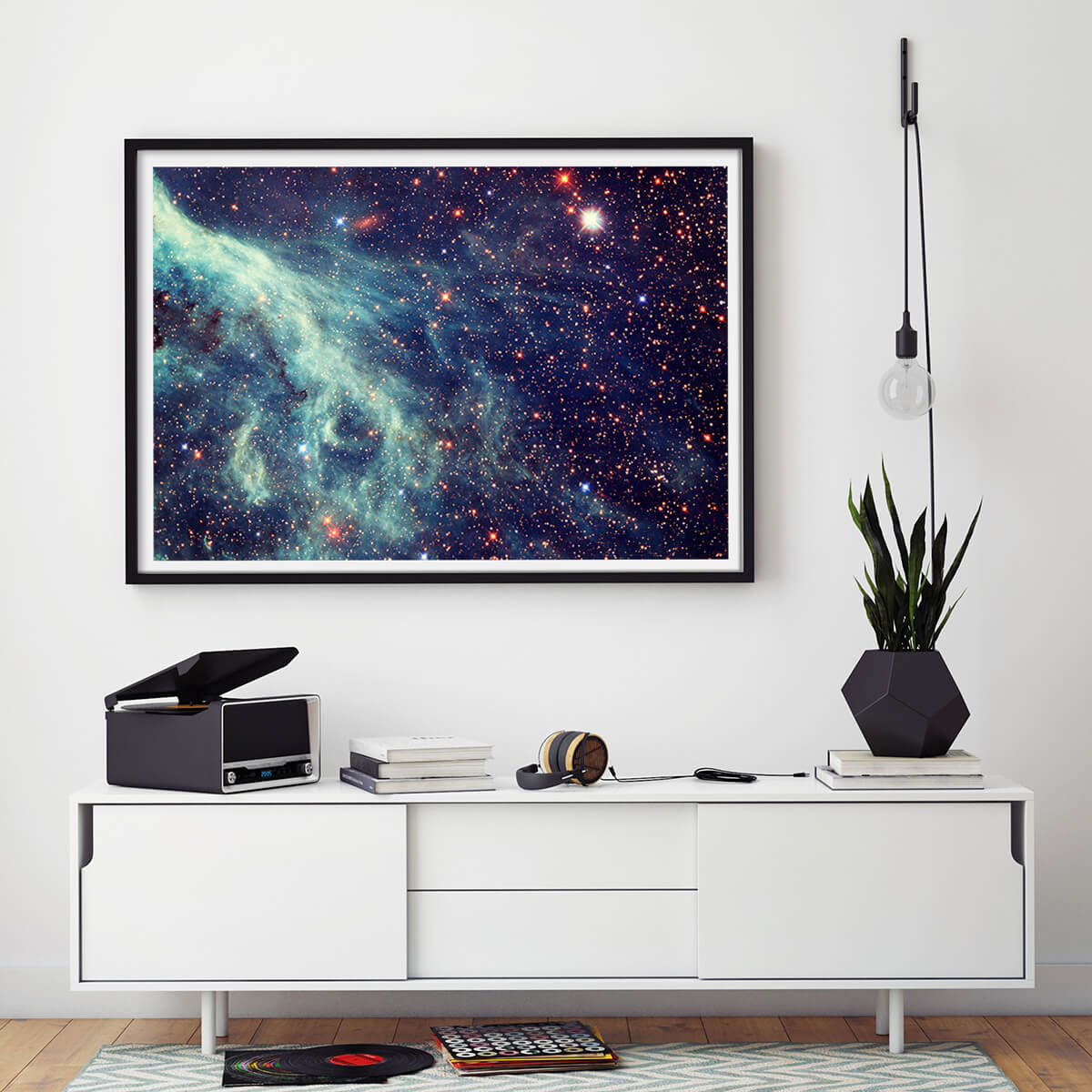 Blue Gas Nebula Art Print