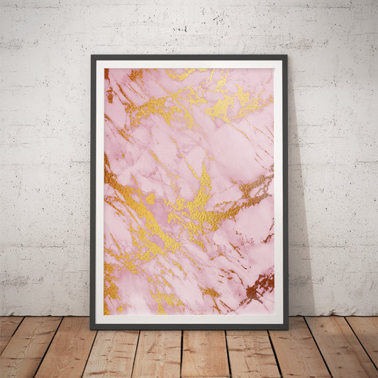 Chic Pink Marble Art Print