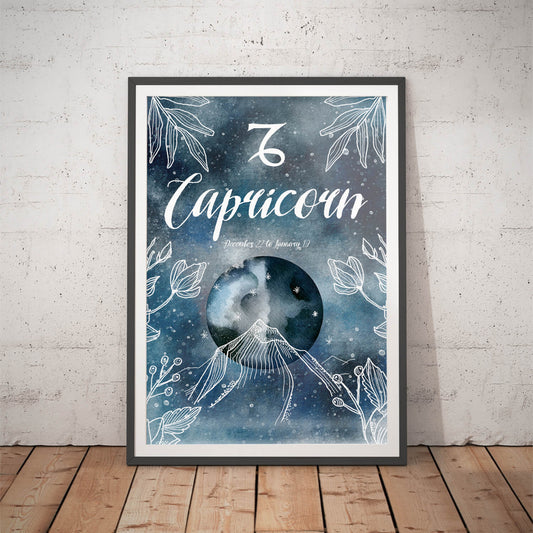 Capricorn Celestial Art Print