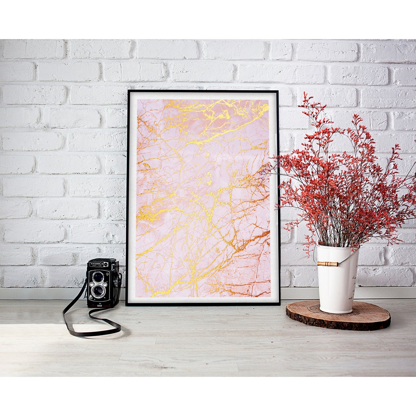 Opulent Aura Abstract Gold Marble Art Print