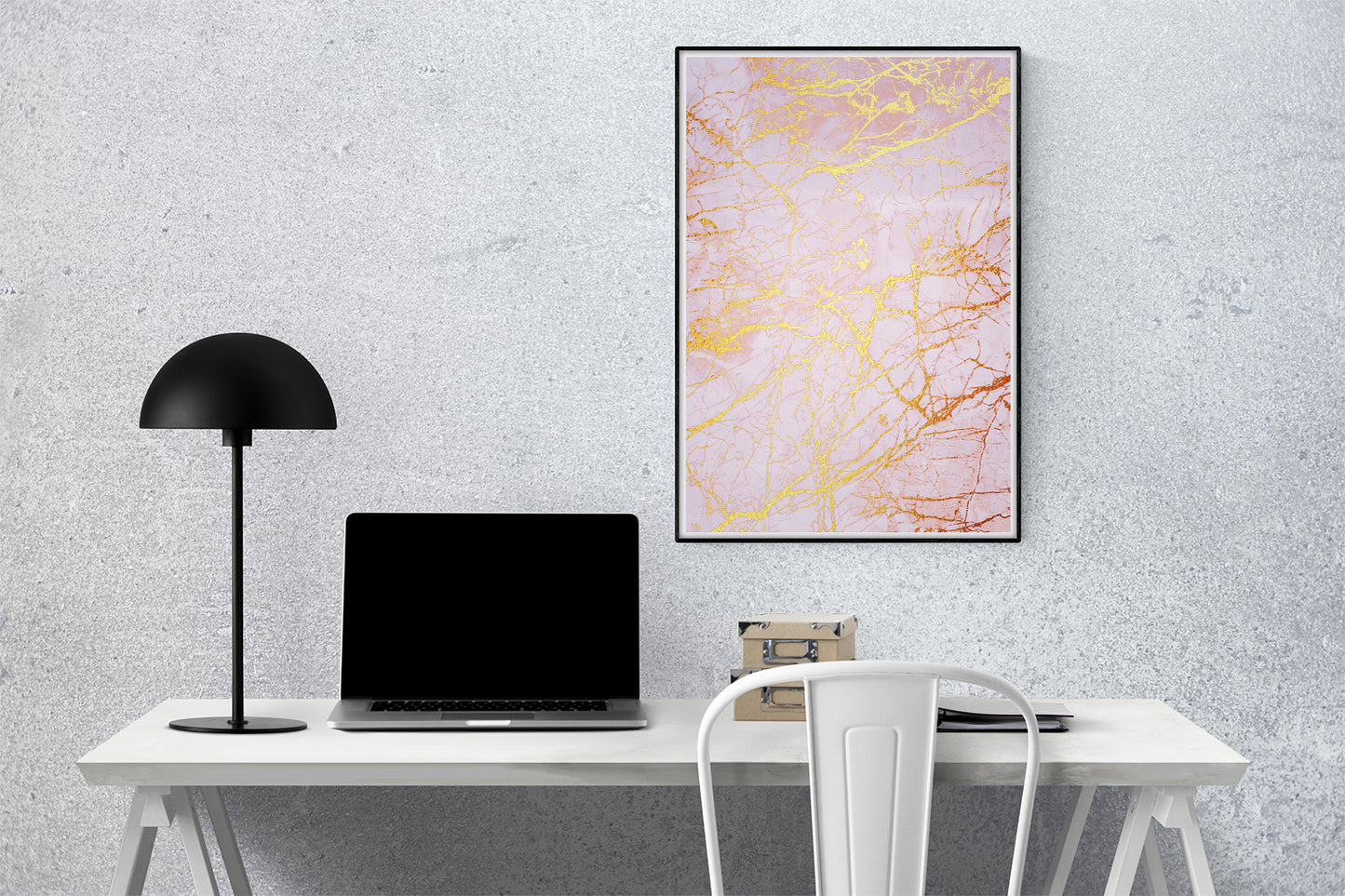 Opulent Aura Abstract Gold Marble Art Print
