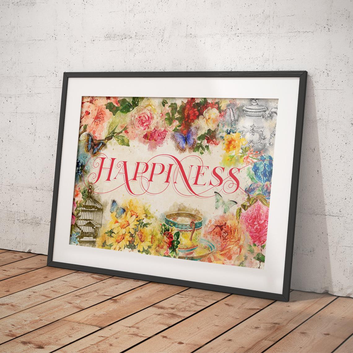 "Happiness" Botanical Art Print