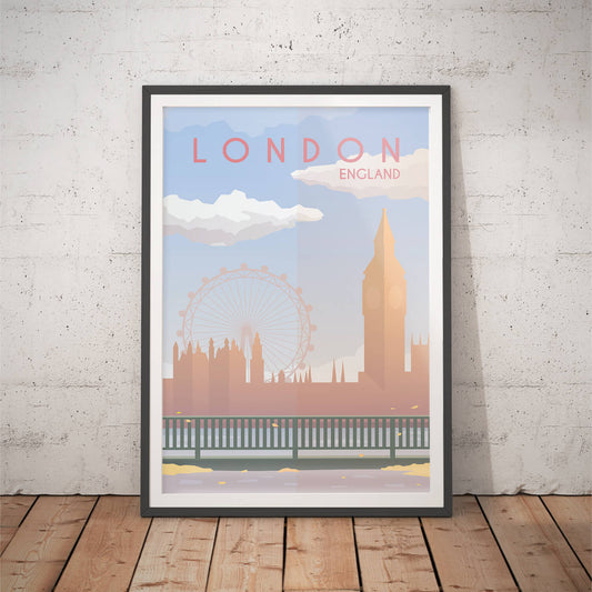 London Skyline Travel Art Print