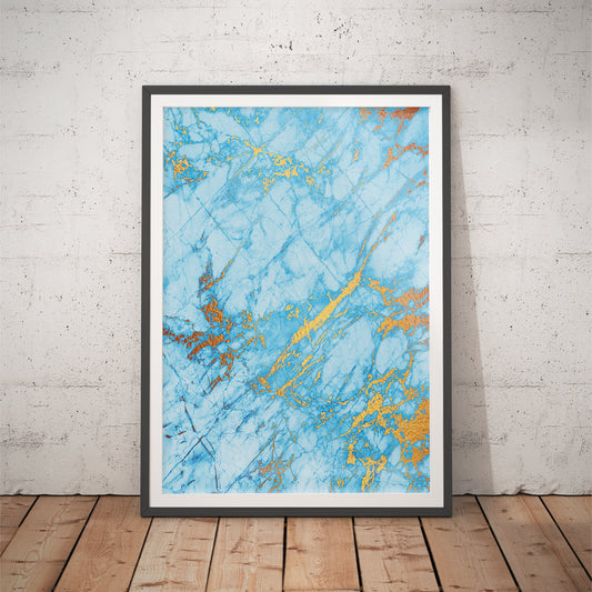 Islands in the Sea Gold Marble Art Print