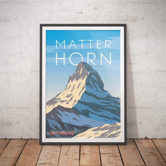 Minimalist Matterhorn Art Print