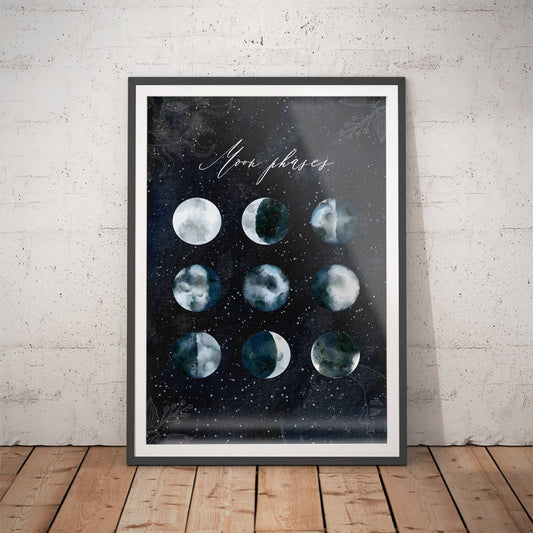 Lunar Cycle Celestial Art Print