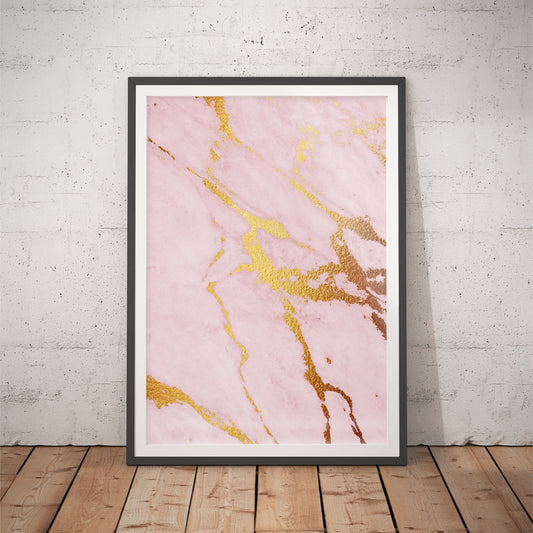 Gilded Contours Abstract Art Print