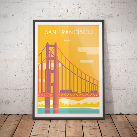 Minimalist Golden Gate Art Print