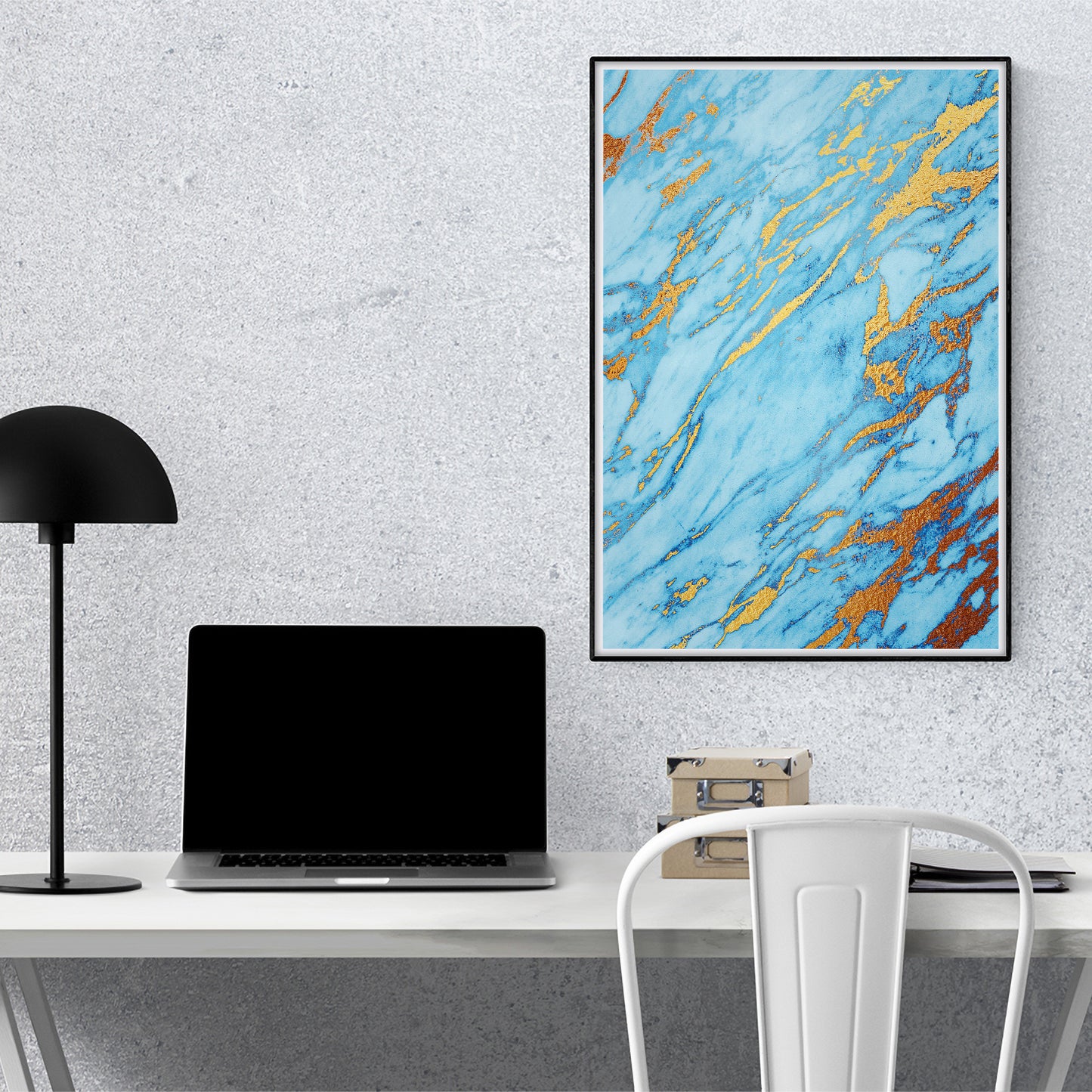 Opulent Waves Gold Marble Art Print