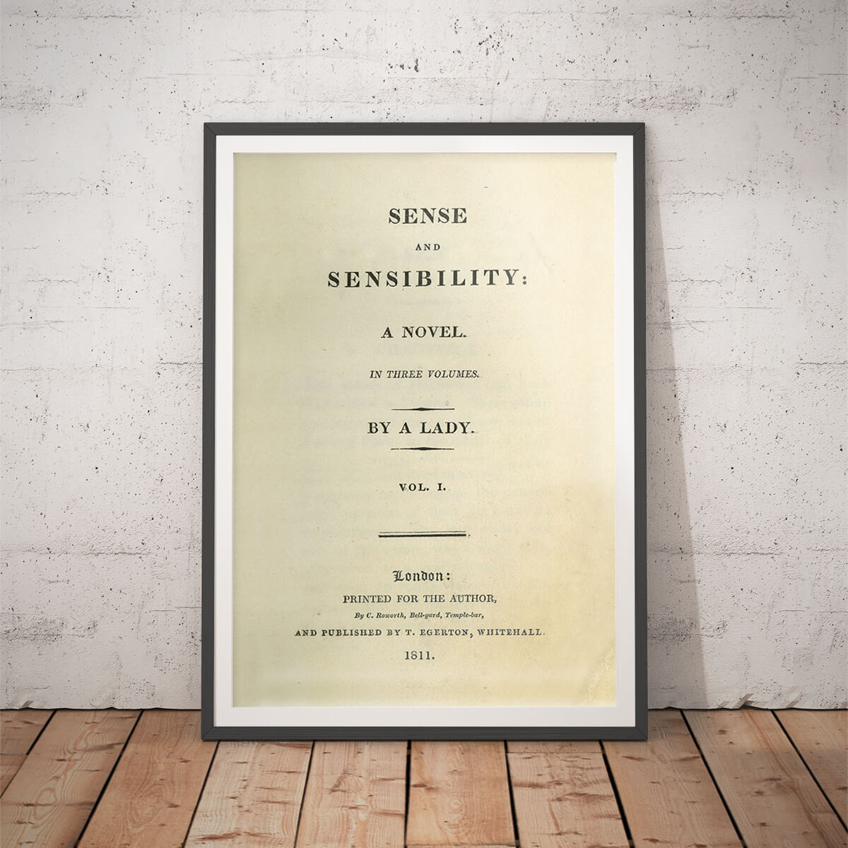 Sense and Sensibility Vintage Art Print