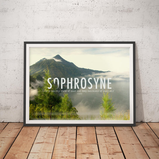 Sophrosyne Beautiful Word Art Print