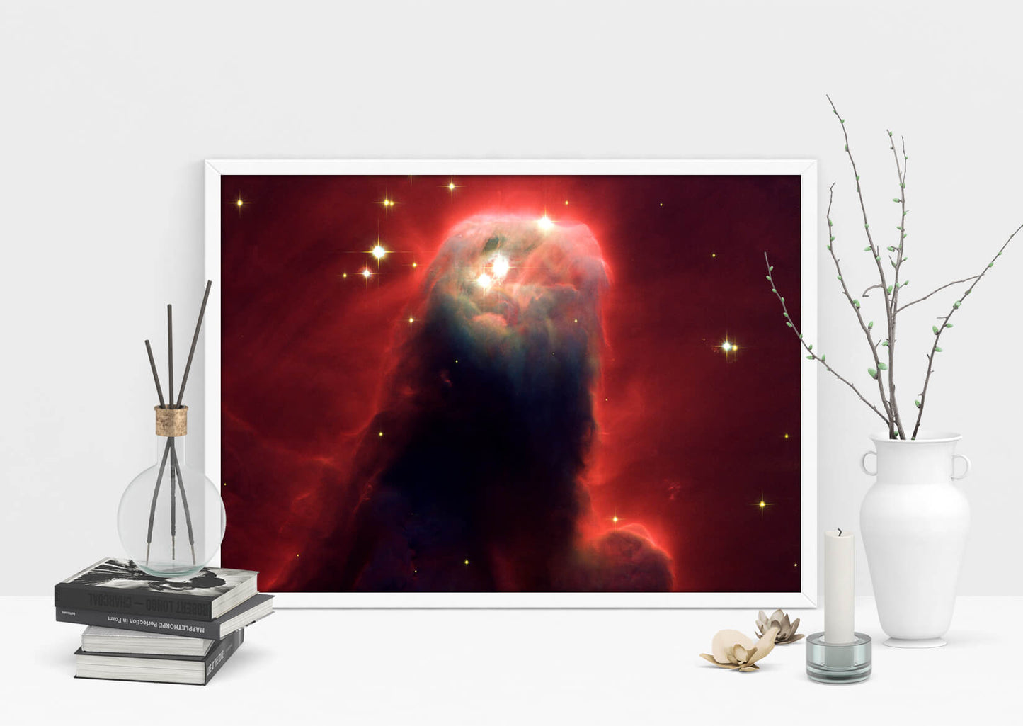 Celestial Worm Nebula Art Print