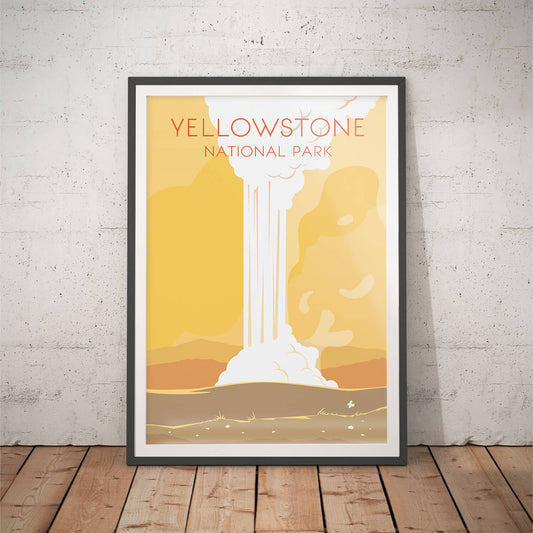 Minimalist Yellowstone Art Print