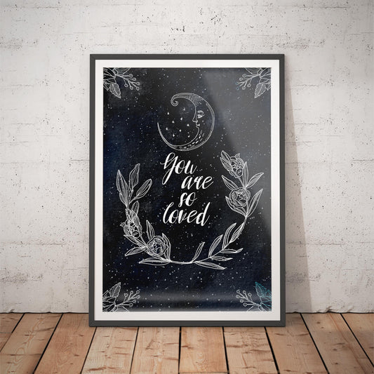 Celestial 'You Are So Loved' Art Print