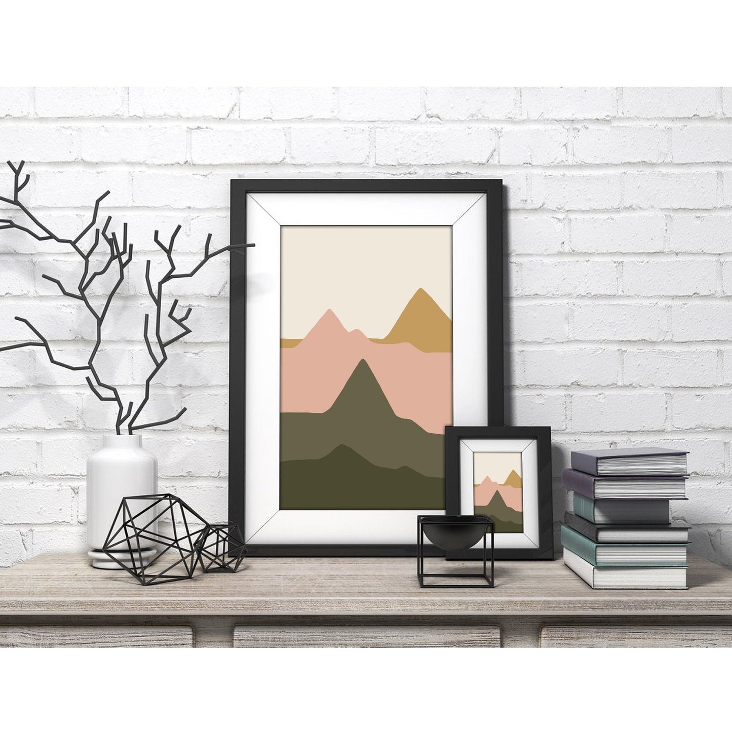 Lush Geometric Valley Art Print