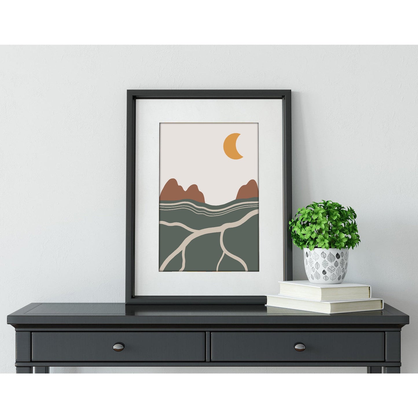 Harmonious Retreat Abstract Landscape Art Print