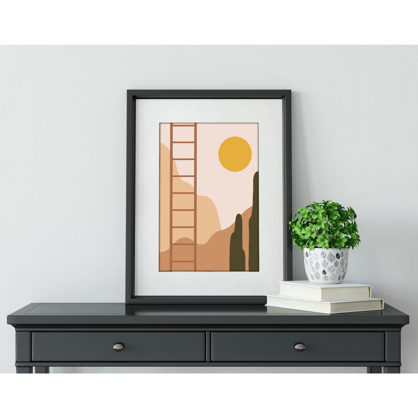 Serenity Ridges Abstract Landscape Art Print
