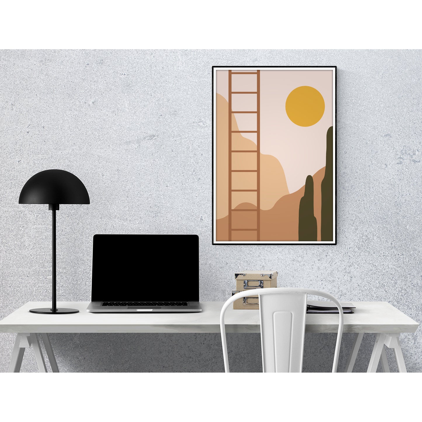 Serenity Ridges Abstract Landscape Art Print