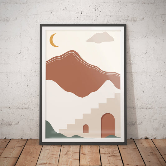 Soothing Abstract Landscape Art Print