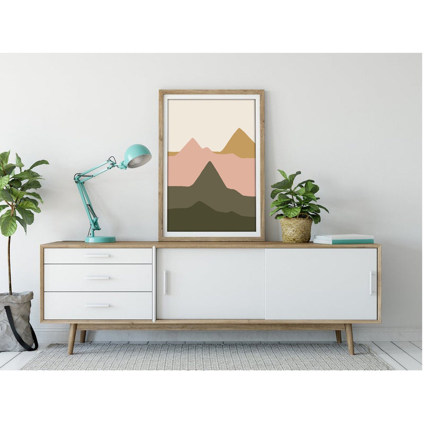 Lush Geometric Valley Art Print