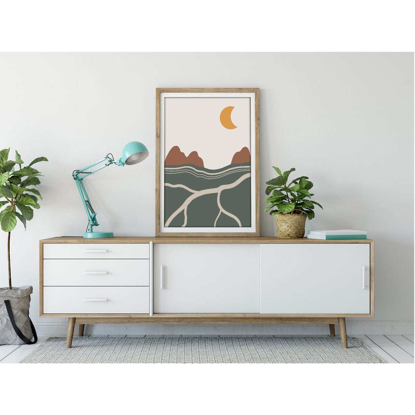 Harmonious Retreat Abstract Landscape Art Print