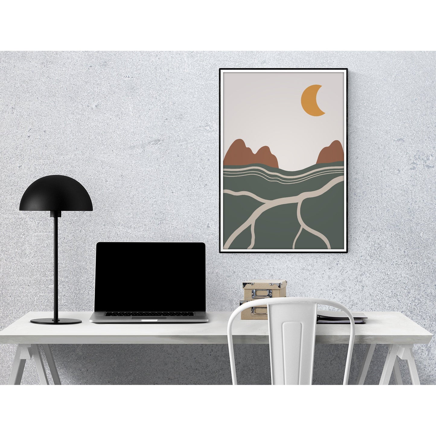Harmonious Retreat Abstract Landscape Art Print