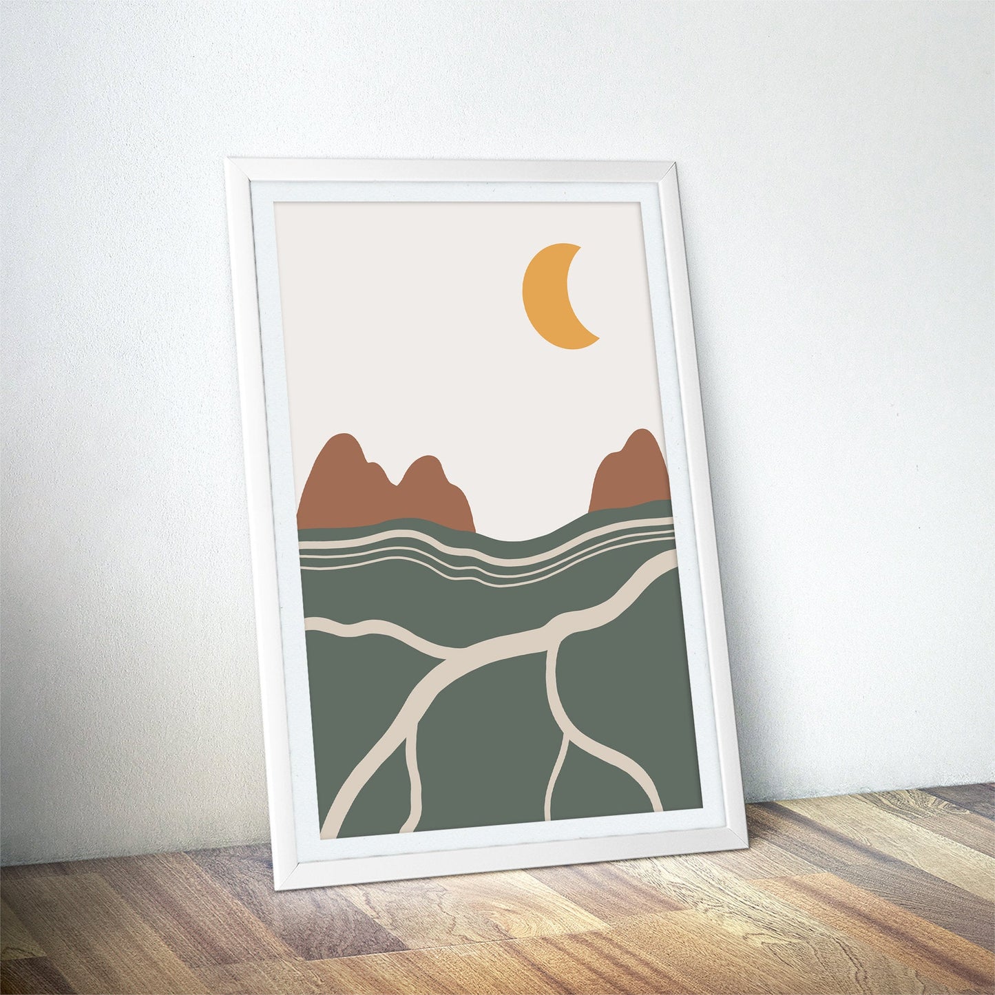 Harmonious Retreat Abstract Landscape Art Print