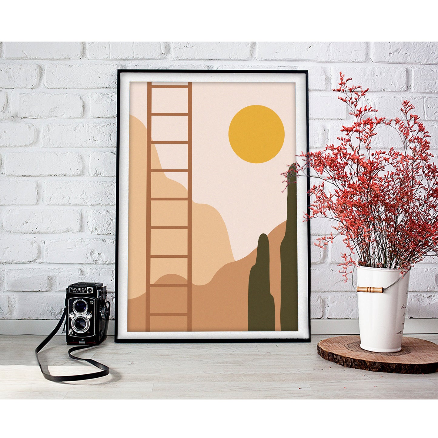 Serenity Ridges Abstract Landscape Art Print