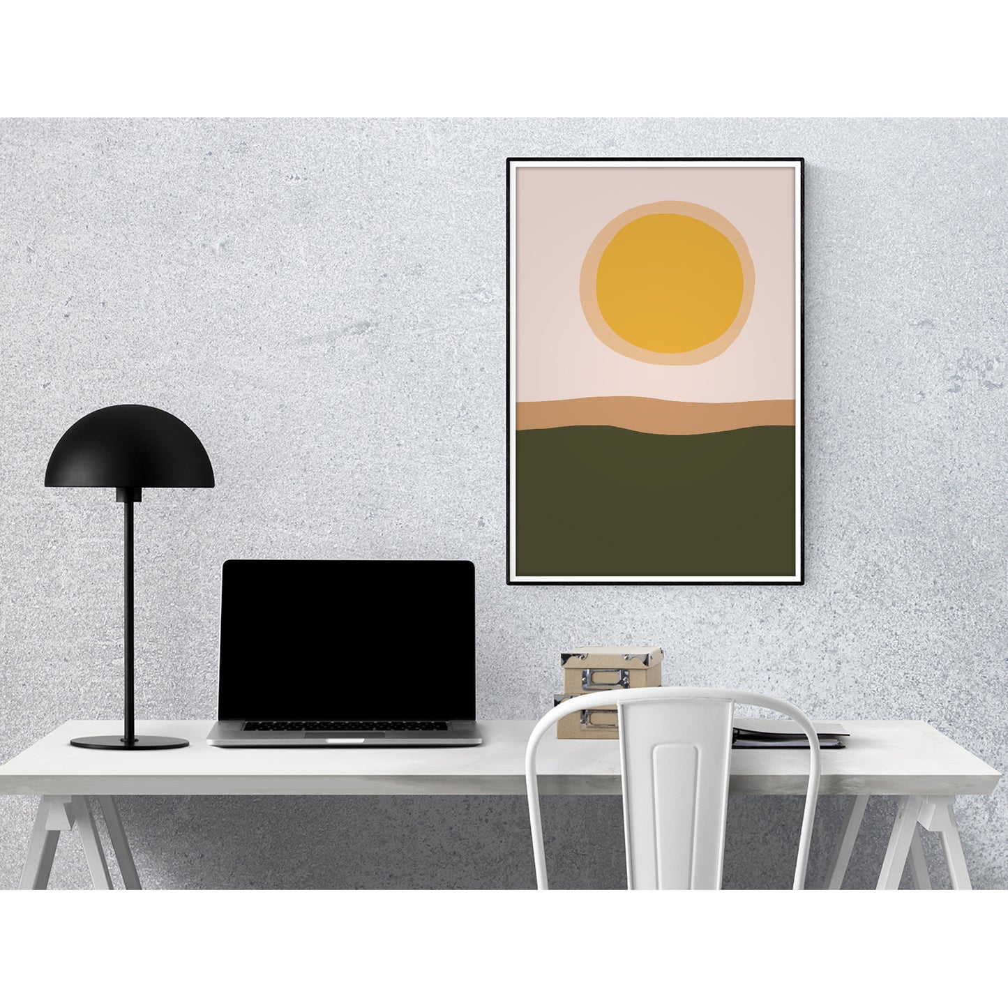 Sundown Tranquility - Abstract Landscape Art Print