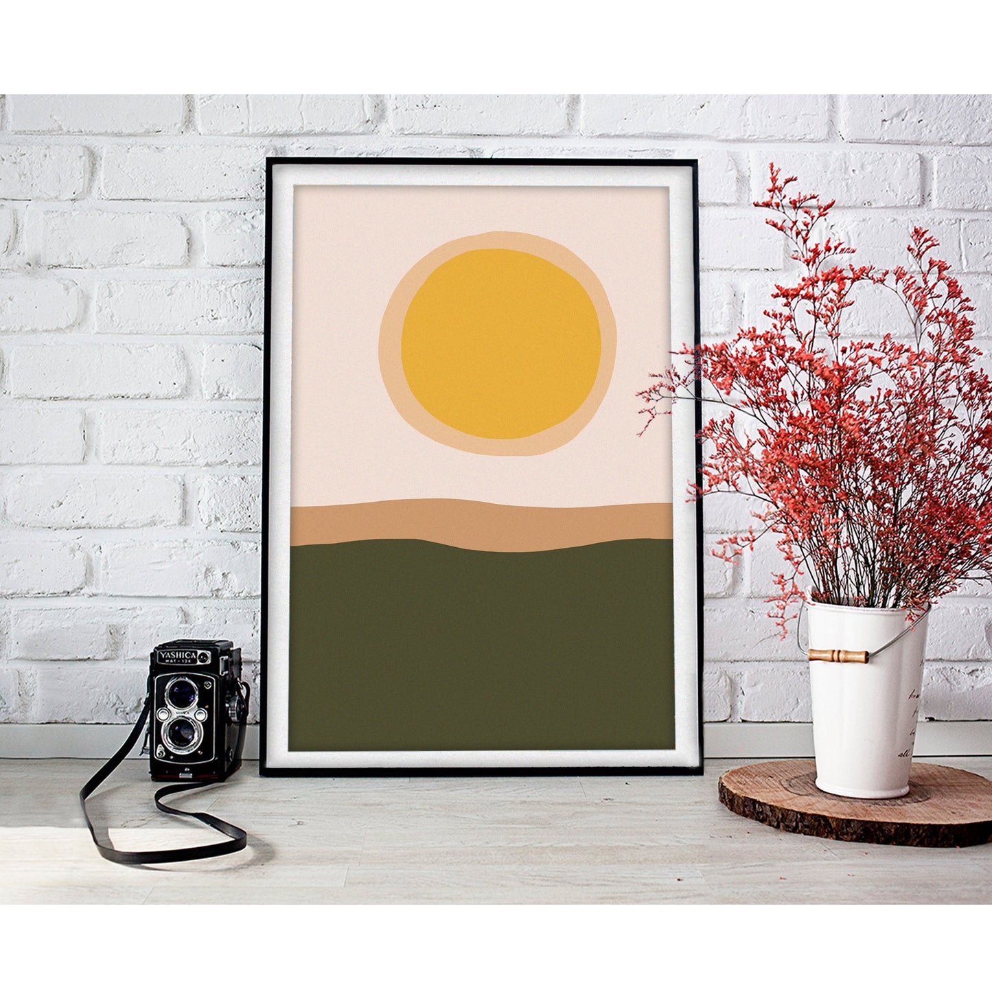 Sundown Tranquility - Abstract Landscape Art Print
