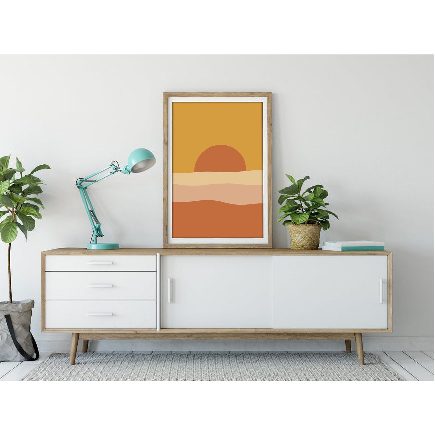 Sunset Serenity Abstract Art Print