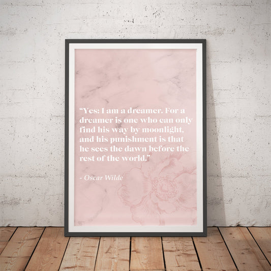 Oscar Wilde Literary Quote Art Print
