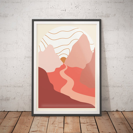 Sunrise Peaks Art Print