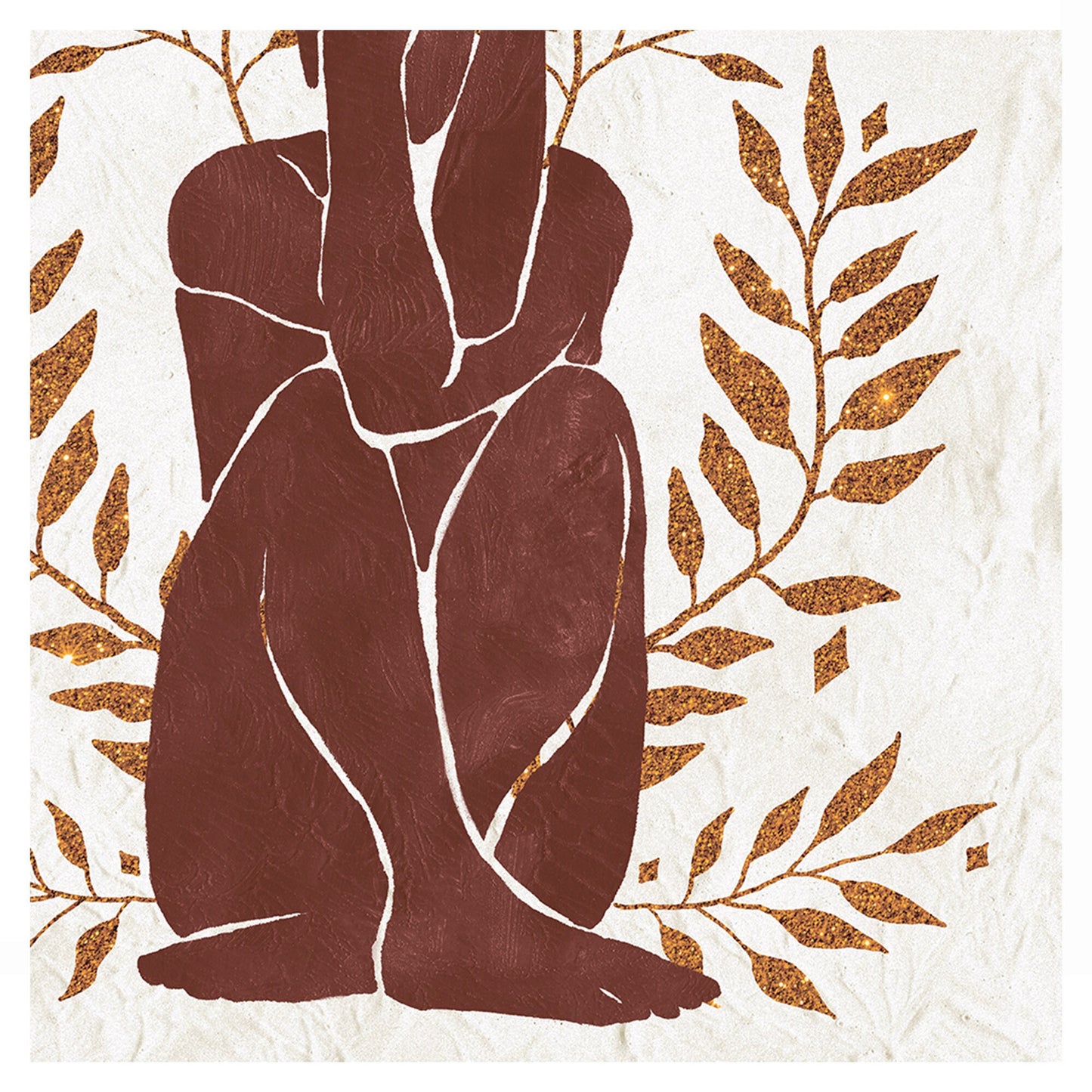 Golden Foliage Female Art Print