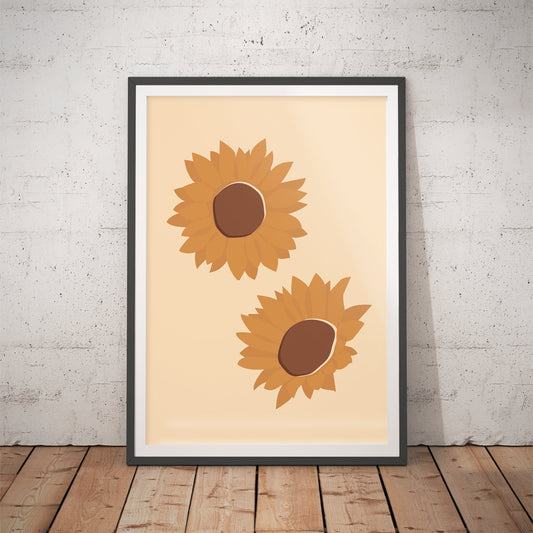 Sunlit Sunflowers Art Print