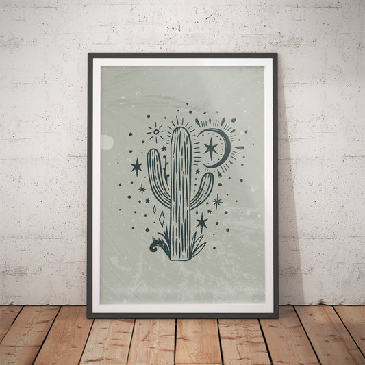 Stellar Cactus Art Print