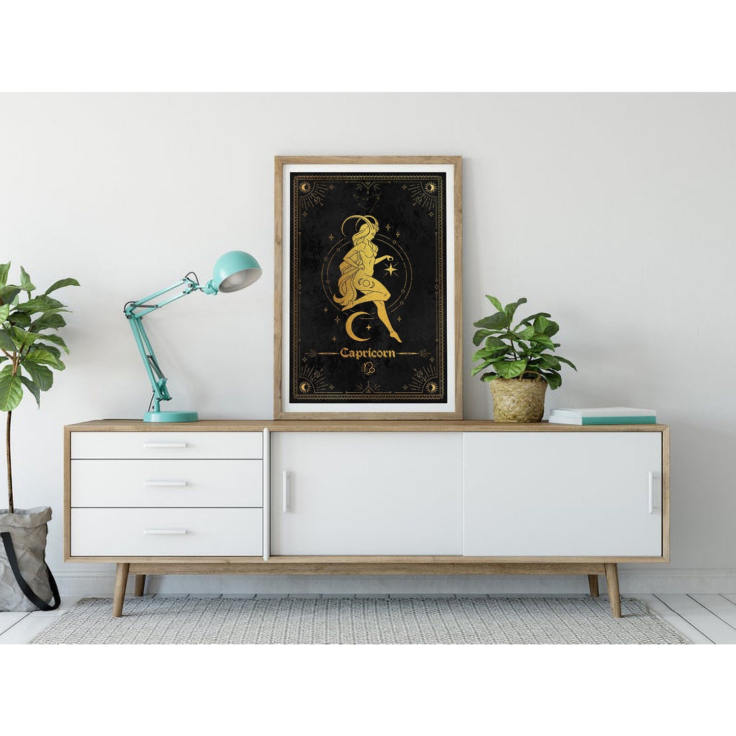 Capricorn Gold Foil Art Print