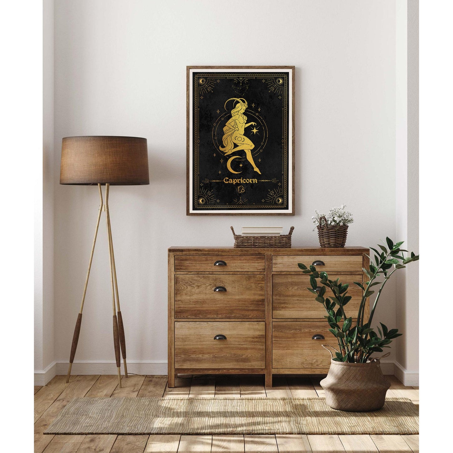Capricorn Gold Foil Art Print