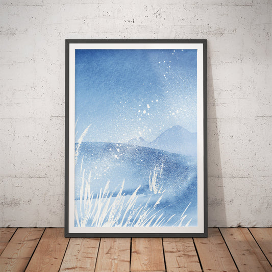 Winter Mountain Tranquility Art Print