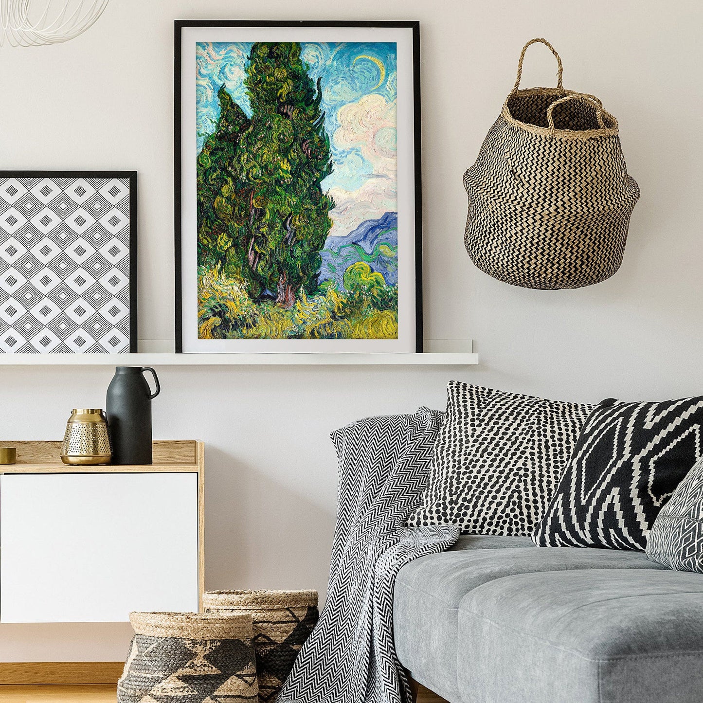 Cypresses by Vincent Van Gogh Art Print