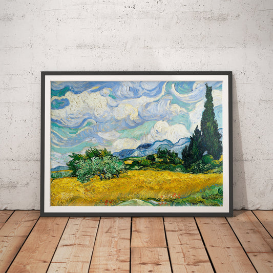 Wheat Field with Cypresses - Vincent Van Gogh - Art Print