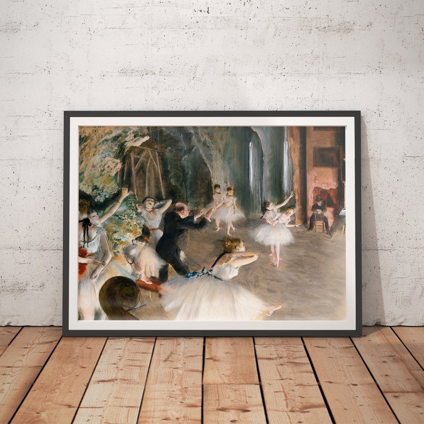 The Rehearsal Onstage by Edgar Degas Art Print