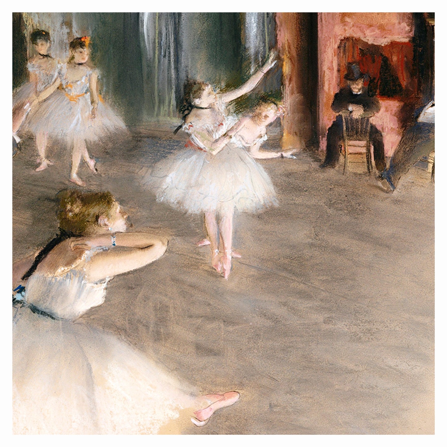 The Rehearsal Onstage by Edgar Degas Art Print
