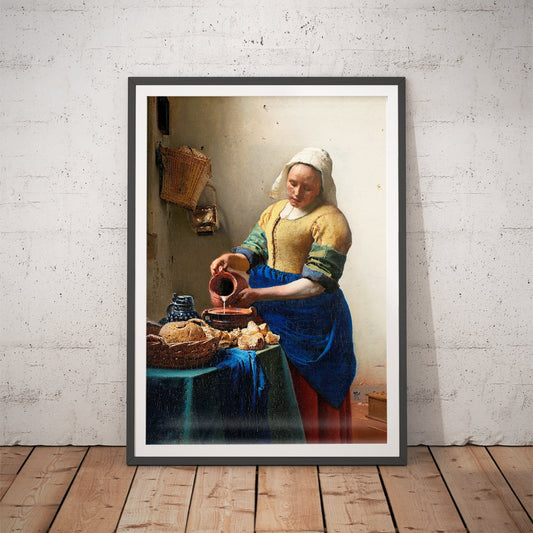 The Milkmaid by Johannes Vermeer Art Print