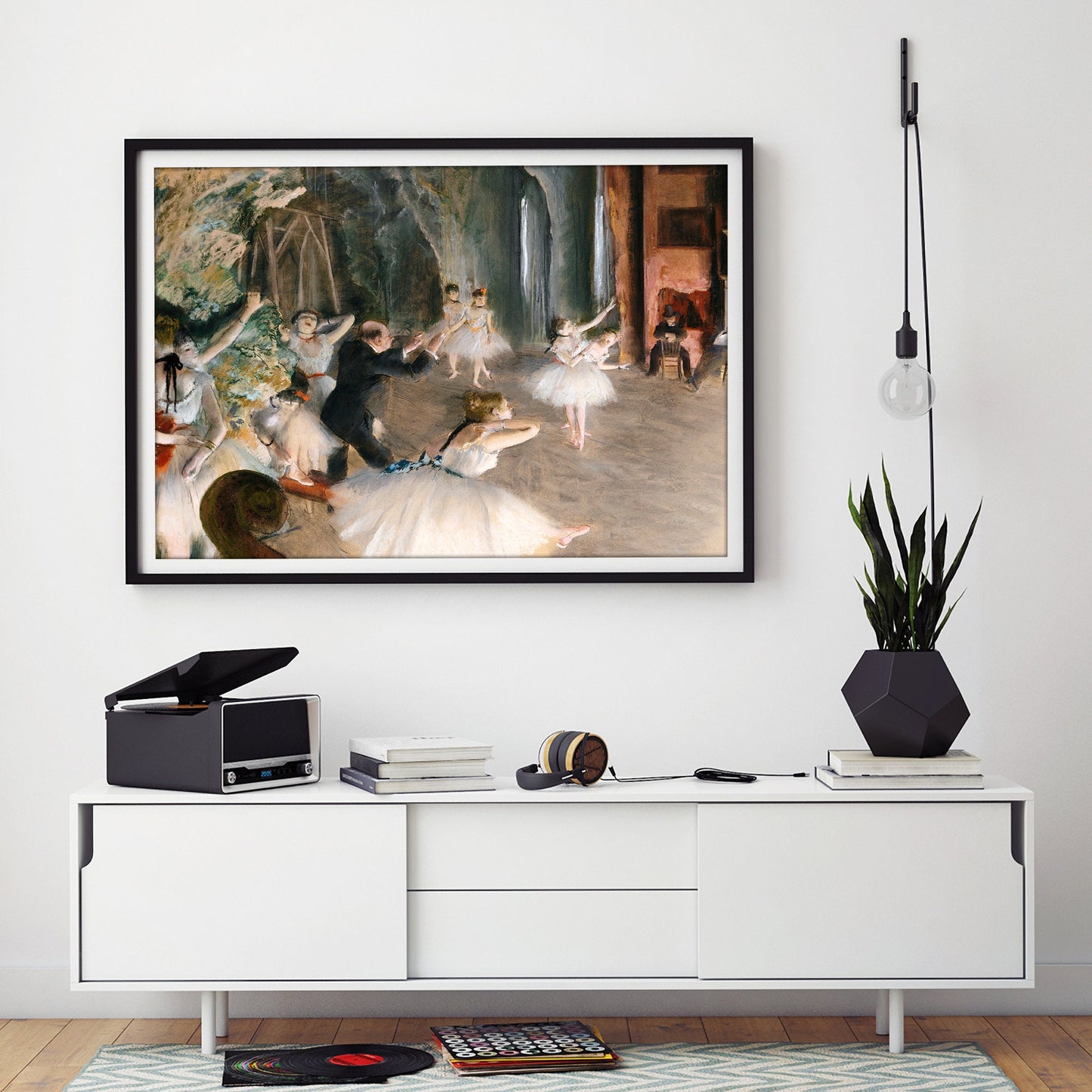 The Rehearsal Onstage by Edgar Degas Art Print